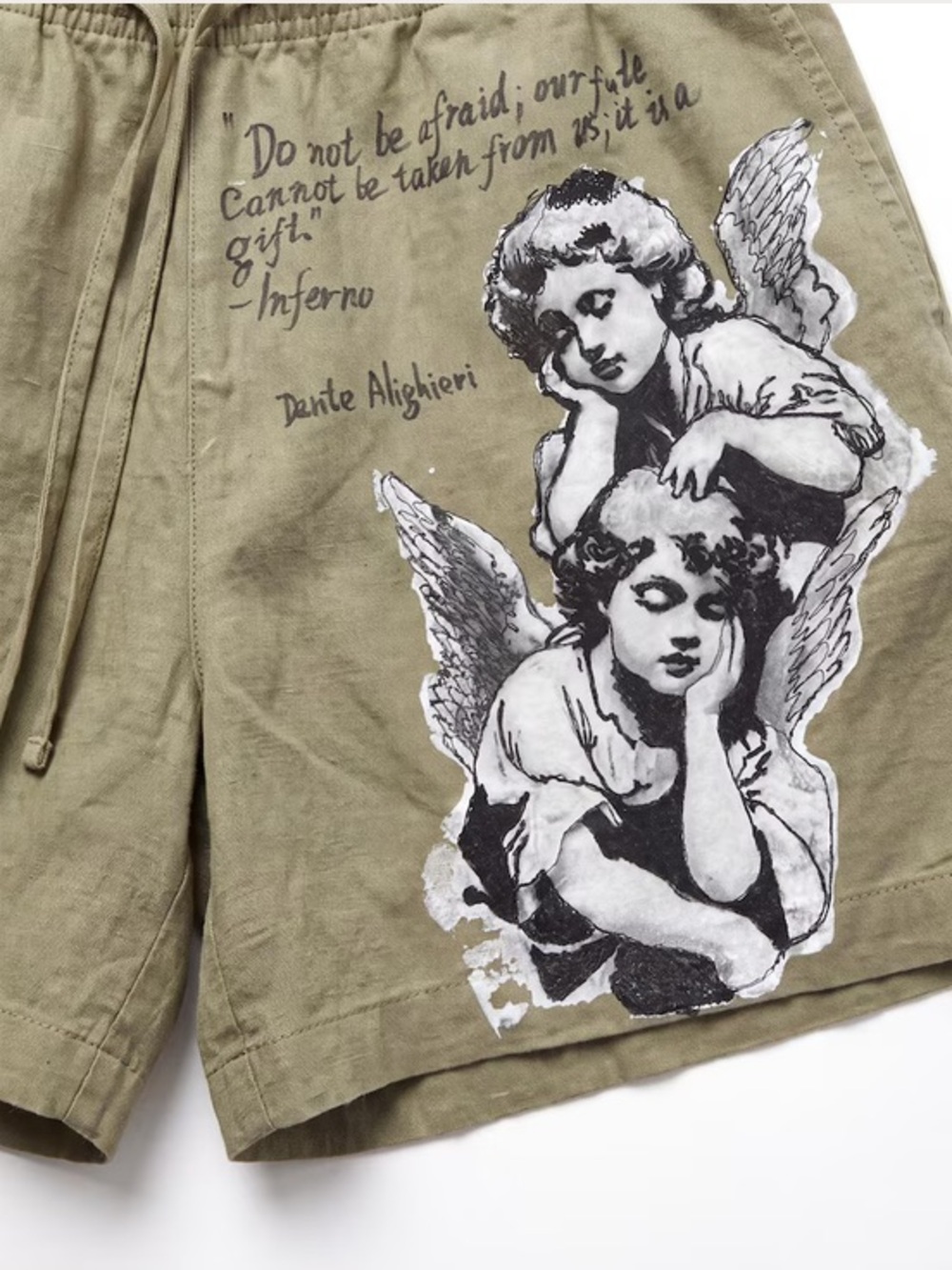 Hand Crafted Tan Graphic V-Neck Romper - Picture 3 of 8